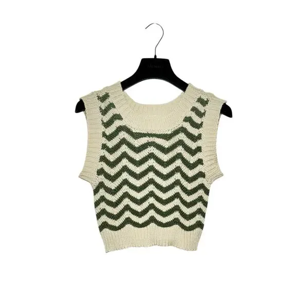 Agua Bendita Crochet Emory Crop Top & Mira Ete Skirt Set Chevron M/L - Picture 4 of 9